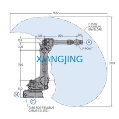 Cánh tay robot Yaskawa 6 trục được sử dụng với tải trọng kẹp cho robot công nghiệp 180kg