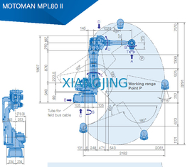 Cánh tay robot công nghiệp YASKAWA MPL80 II để chọn và đặt 80kg Cánh tay robot 2061mm