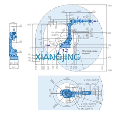 Máy điều khiển cánh tay robot hàn 6 trục YASKAWA AR2010 công nghiệp và tải trọng 12 kg 2010 tiếp cận hệ thống cấp dây và máy hàn