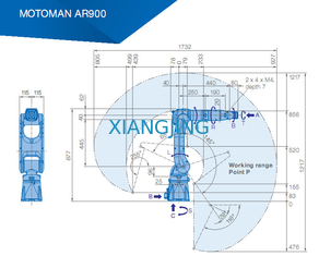 AR900 Robot Yaskawa đã qua sử dụng cho thợ hàn hồ quang Robot hàn cánh tay 7kg tải trọng 927mm