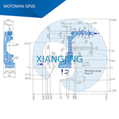 Máy chọn và đặt 6 trục YASKAWA GP25 25kg Trọng tải 1730mm Cánh tay Robot công nghiệp