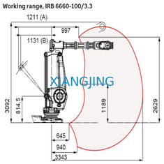 Robot công nghiệp đã qua sử dụng IRB 6660 Trọng tải 130kg Áp dụng làm cánh tay robot cưa 6 trục
