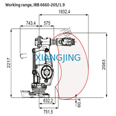Robot công nghiệp đã qua sử dụng IRB 6660 Trọng tải 130kg Áp dụng làm cánh tay robot cưa 6 trục